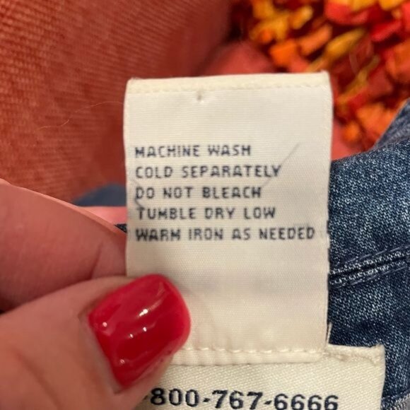 Appleseeds Denim Jacket Double Breasted Cotton Blend Blue Sz Medium Petite - Picture 7 of 7